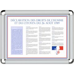 affiche A3 déclaration des droits de l'Homme et cadre aluminium