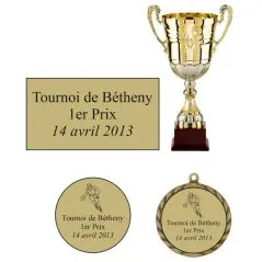 Etiquette trophee sportif