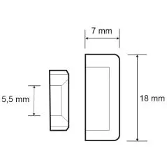 Dimensions des Cache vis aluminium doré 18 mm