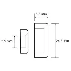 Dimensions des Cache vis inox 24 mm