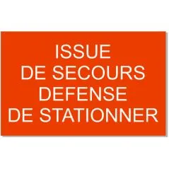 Panneau message - 400 m x 250 mm issue de secours