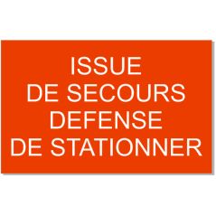 Panneau message - 400 m x 250 mm issue de secours