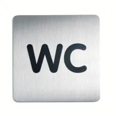 Durable - picto inox - wc - carré - 150 mm x 150 mm