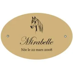 plaque de box pour chevaux ovale