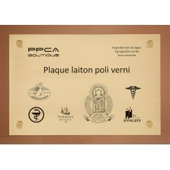 plaque laiton professionnelle vernie