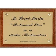 Plaque maitre restaurateur - ppcashop