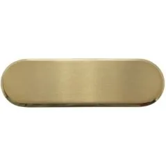 Plaque de porte rectangle arrondie satinée - 145 mm x 45 mm