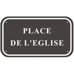 Plaque de rue émaillée angle rond