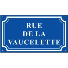 Plaque de rue émaillée standard