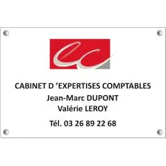 La plaque professionnelle en plexi avec une impression numérique quadri