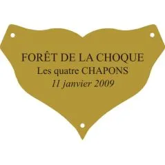 Plaque laiton pour trophee - 45 mm x 31 mm - 3 lignes