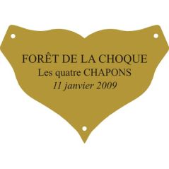 Plaque laiton pour trophee - 45 mm x 31 mm - 3 lignes