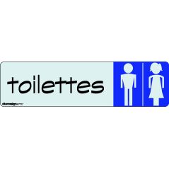 plaque autocollante intérieur durasign "toilettes hommes dames"