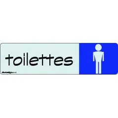 plaque autocollante intérieur durasign "toilettes hommes"