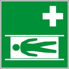 Pictogramme premiers secours - civière - Norme ISO7010