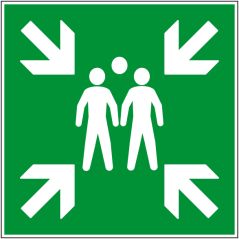 Pictogramme premiers secours - point de rassemblement - Norme ISO7010
