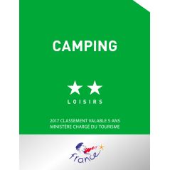 panonceau terrain de camping loisirs - 2 étoiles