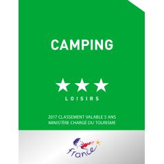 panonceau terrain de camping loisirs - 3 étoiles