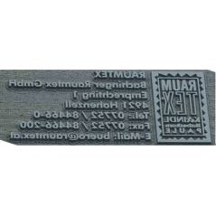 plaque caoutchouc gravée pour trodat metal line