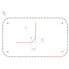 Plaque de rue émaillée angle rond - 02