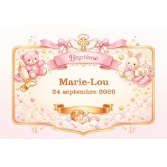 Etiquette baptême - Blidas - PPCASHOP
