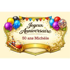 Etiquette anniversaire - Blidas - PPCASHOP