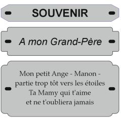 Inter Funéraire Gravé Personnalisé — 2, 3 ou 7 lignes - Plaques funéraires - PPCASHOP