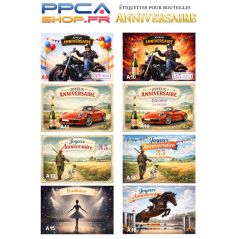Etiquette anniversaire - Blidas - PPCASHOP