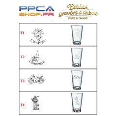Verre Blida champagne gravés - Blida - Flutes - PPCASHOP