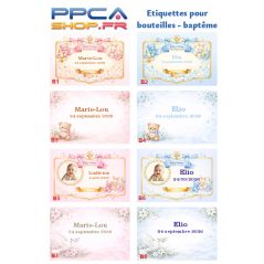 Etiquette baptême - Blidas - PPCASHOP