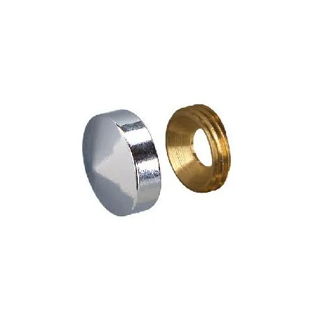 8 Cache-vis En Laiton Chromé - Diamètre 18 Mm - Neuf Sous Emballage