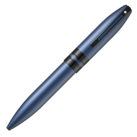 Stylo Bille Sheaffer En Résine Bleue Marbrée - Plaqué Or 18 Carats - Occasion De Collection
