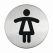 Durable - picto inox - toilettes dames - rond - 83 mm