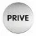 Durable - picto inox - prive - rond - 83 mm