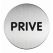 Durable - picto inox - prive - rond - 83 mm