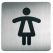 Durable - picto inox - toilettes dames - carré - 150 mm x 150 mm