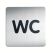 Durable - picto inox - wc - carré - 150 mm x 150 mm