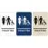 pictogramme braille et relief toilettes hommes et dames et handicapés