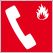 Pictogramme incendie téléphone à utiliser en cas d'incendie - Norme ISO7010