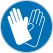 Pictogramme gants de protection obligatoire - Norme ISO7010