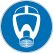 Pictogramme obligation de porter un masque respiratoire - Norme ISO7010