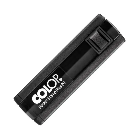 Colop pocket stamp 20 plus - 14 mm x 38 mm - 4 lignes - noir