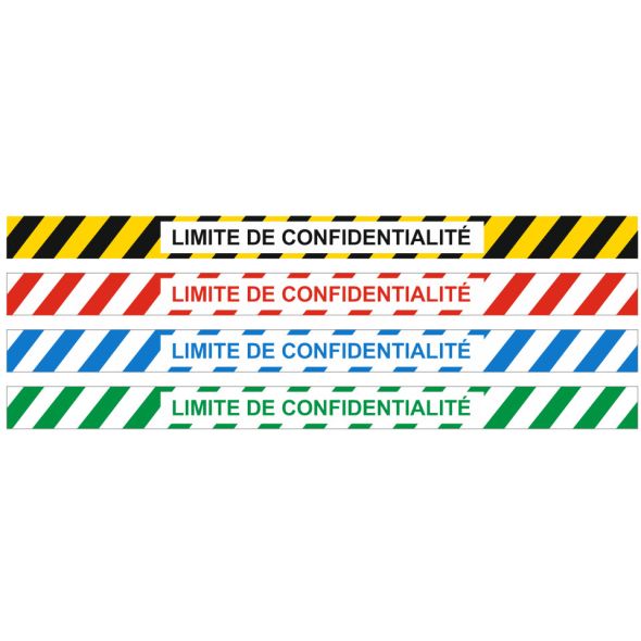 Bande adhésive limite de confidentialité pour sol
