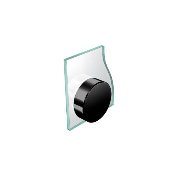 Cache vis aluminium noir 13 mm sur plaque