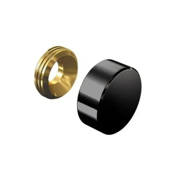 Cache vis aluminium noir 18 mm