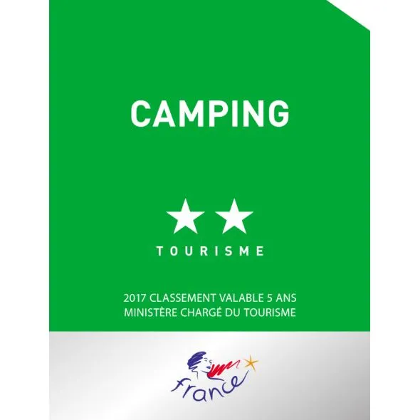 panonceau terrain de camping tourisme - 2 étoiles