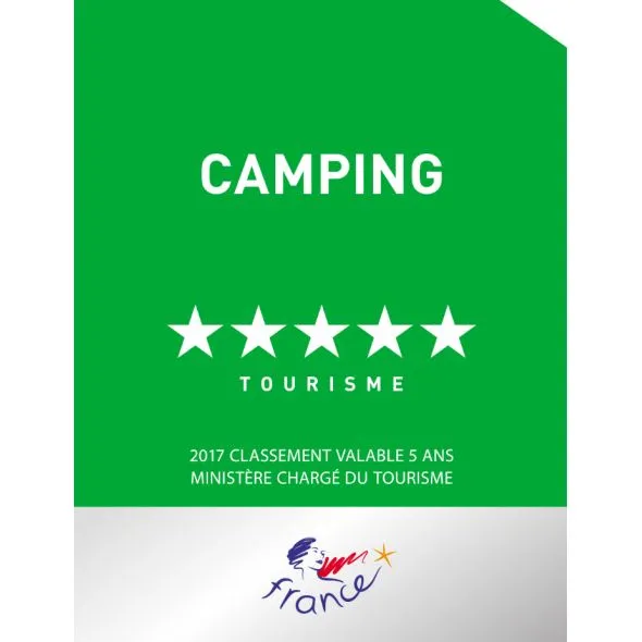 panonceau terrain de camping tourisme - 5 étoiles