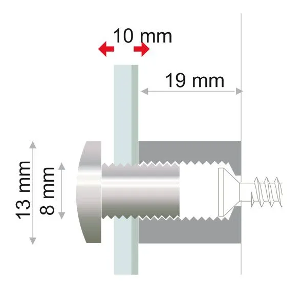 Dimensions des Entretoise fisso mixalu 13 mm