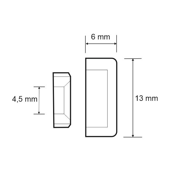 dimensions des Cache vis aluminium doré 13 mm
