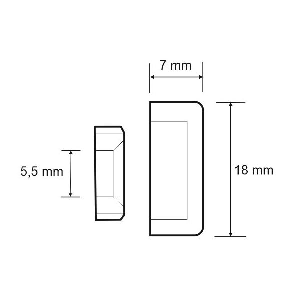 Dimensions des Cache vis aluminium doré 18 mm